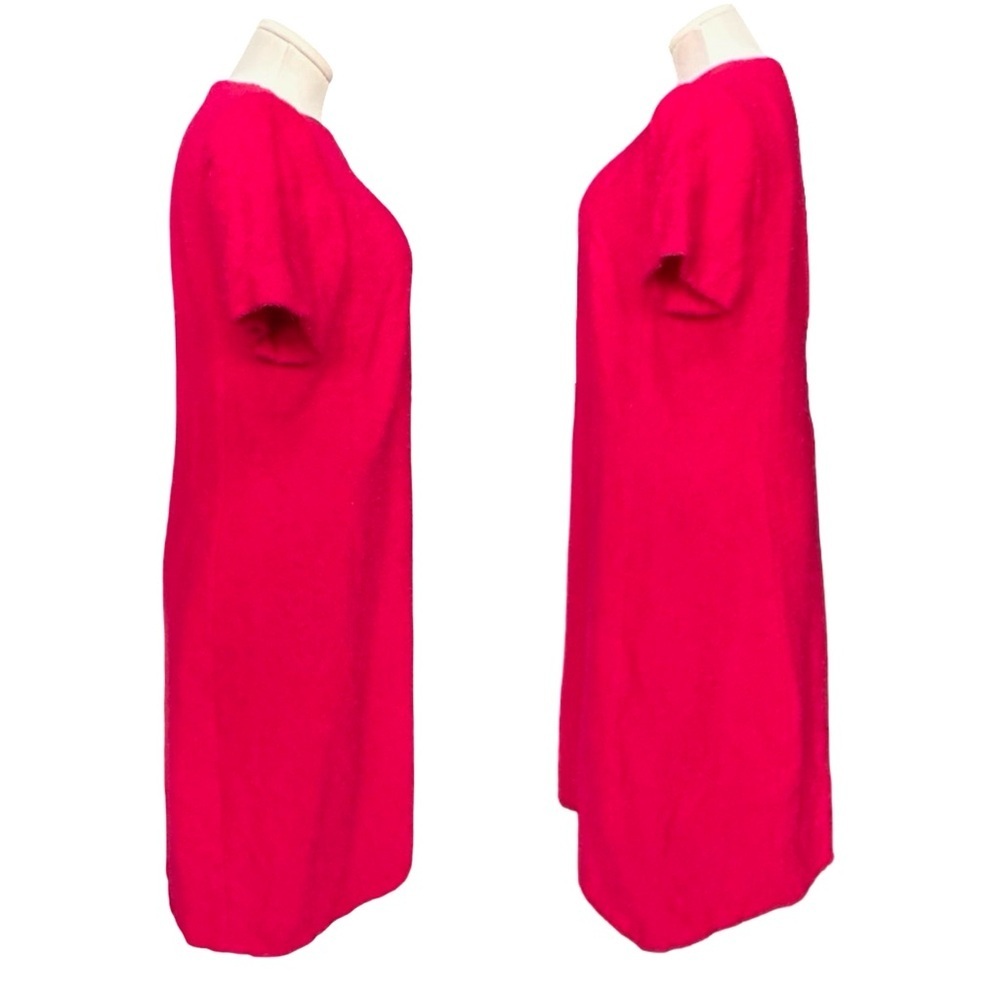 Vintage Hot Pink Jackie O Wool Jacket and Dress with Gold Buttons - Medium - Picture 4 of 9